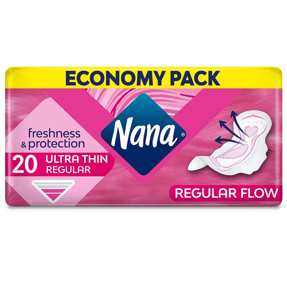 Nana - Ultra Normal Sanitary Pads With Wings, 20 Count