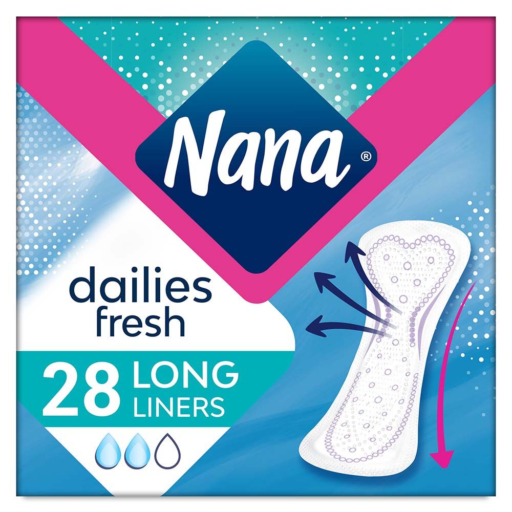 Nana - Panty Liners, Long, Pack of 28