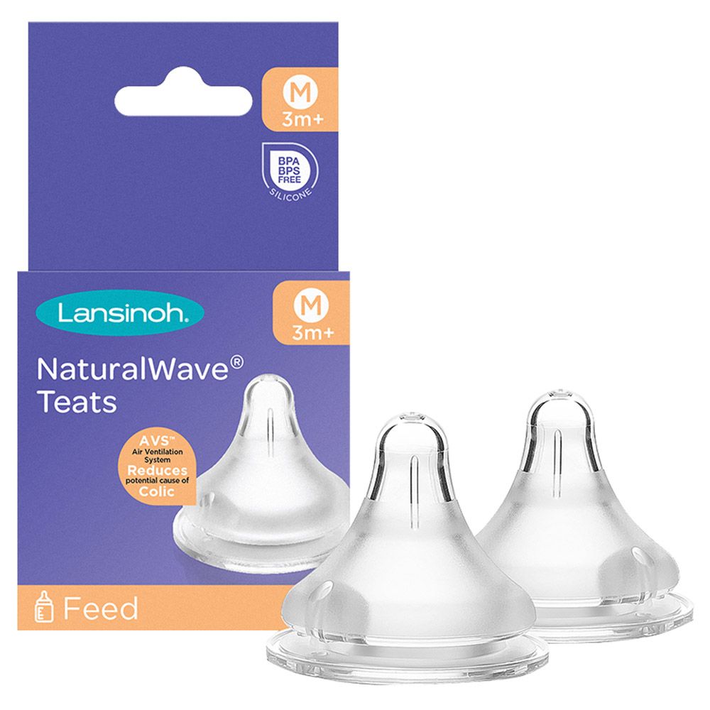 Lansinoh - Naturalwavetm Medium Flow Teats - Pack of 2