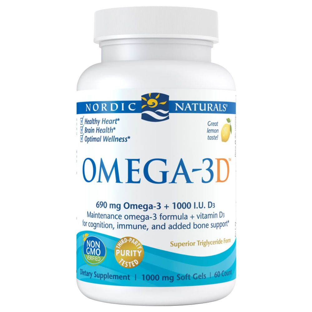 Nordic Naturals - Omega-3D Lemon 60 Softgels