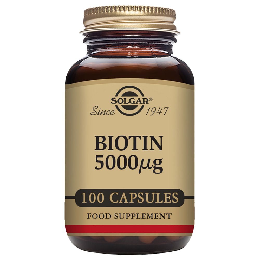 Solgar - Biotin 5000 Mcg 100 Vegetable Capsules