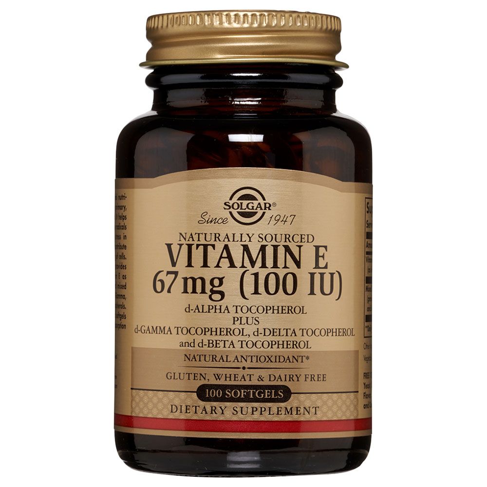 Solgar Vitamin E 100 IU 100 Mixed Softgels