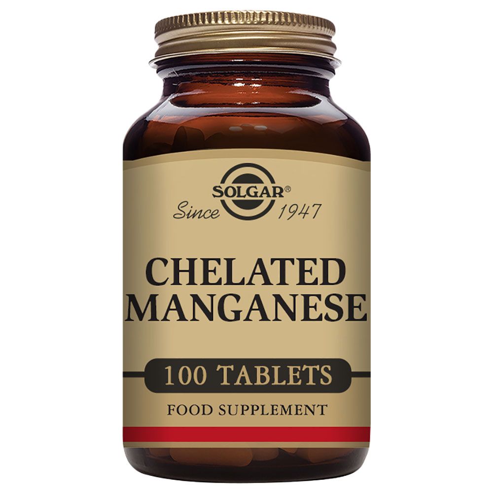 Solgar - Chelated Manganese Tablets - Pack of 100