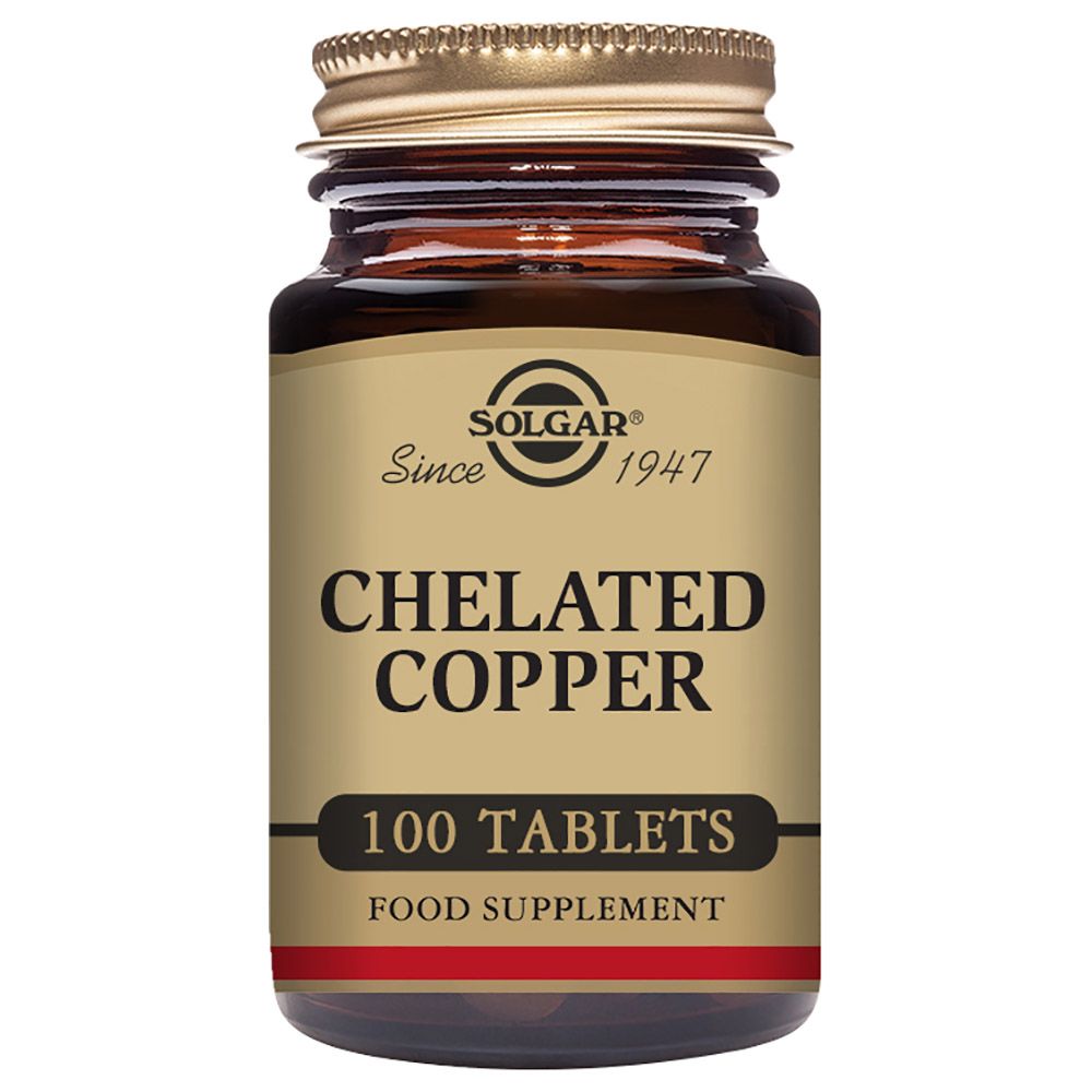 Solgar - Chelated Copper Tablets - Pack of 100