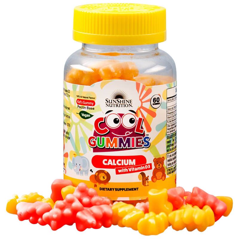 Sunshine Nutrition Cool Gummies Calcium With D3 60's