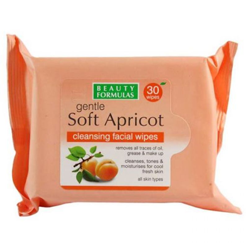 Beauty Formulas - Apricot Extract Facial Wipes 30's