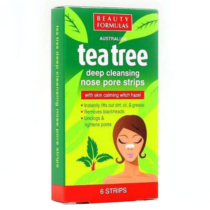 Beauty Formulas - Tea Tree Nose Pore Strips 6's