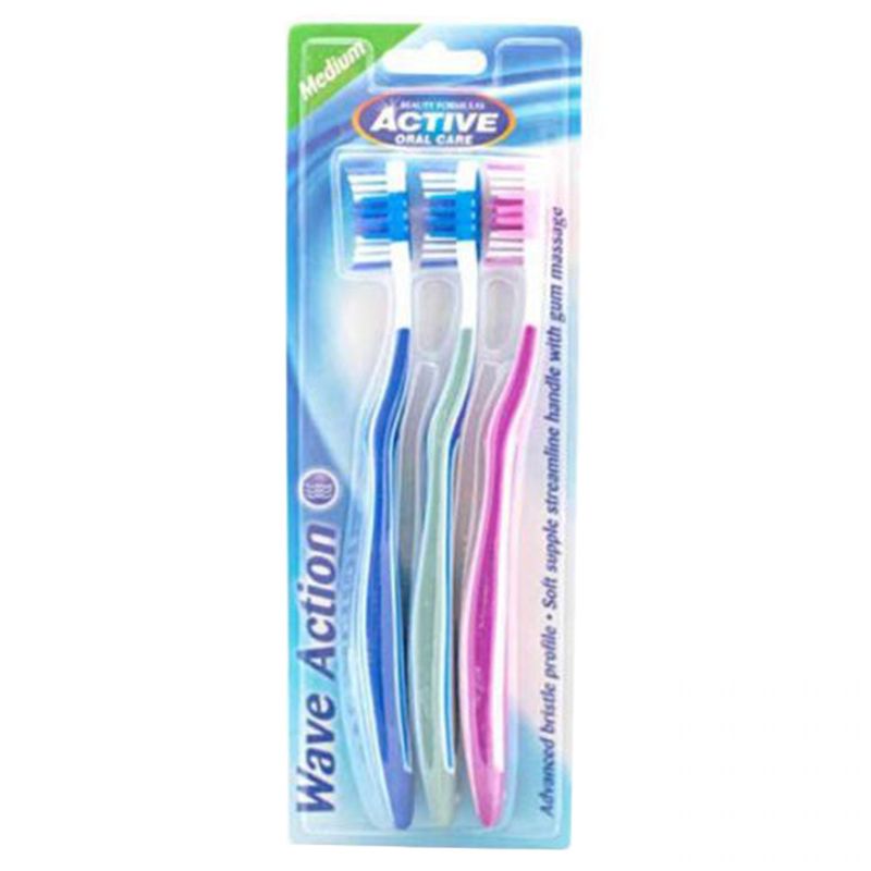 Beauty Formulas - Wave Action Toothbrush Pack of 3