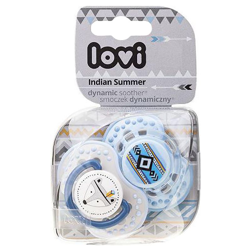 LOVI - Dyn 2pcs Soother Silicone Indian Summer Blue_3-6m