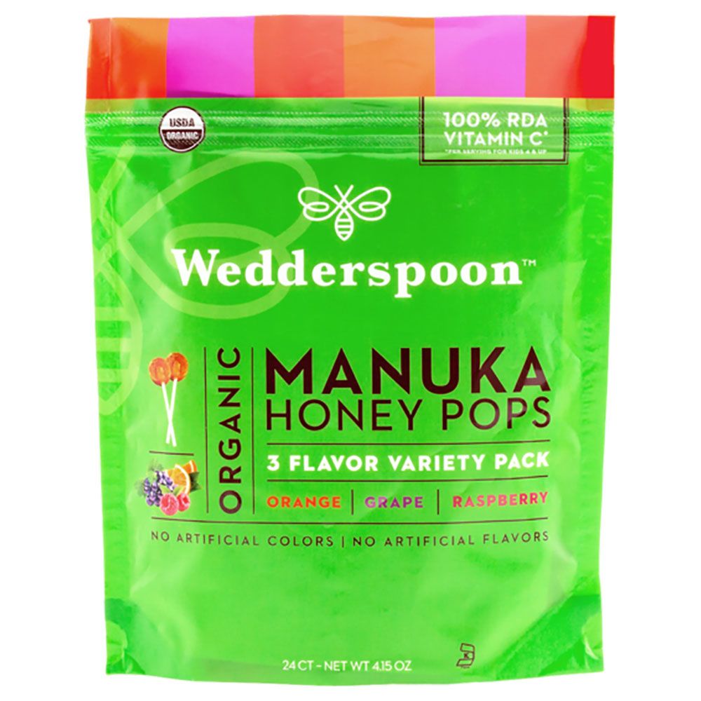 Wedderspoon - 24pcs Manuka Honey Pops Kids Variety Pack