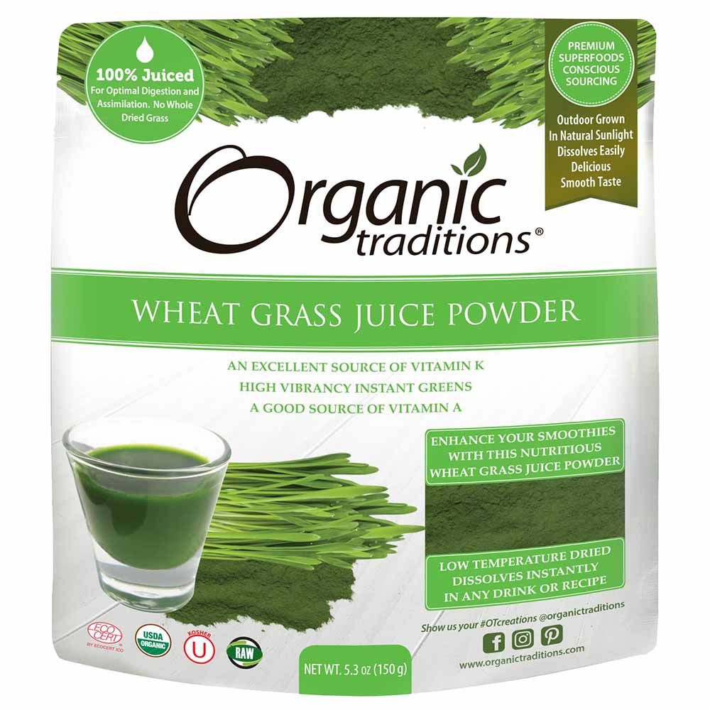 Organic Traditions Wheat Grass Juice Powder 150g