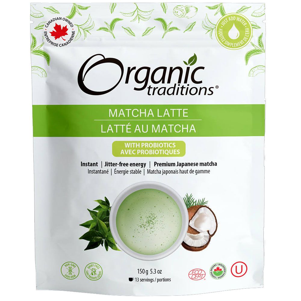 Organic Traditions Matcha Latte With Probiotics 150g