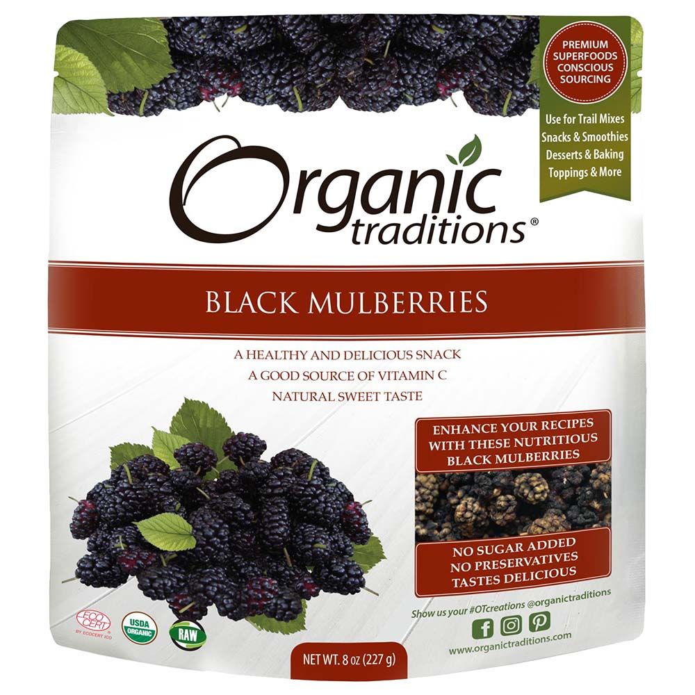 Organic Traditions Mulberries Black 227g