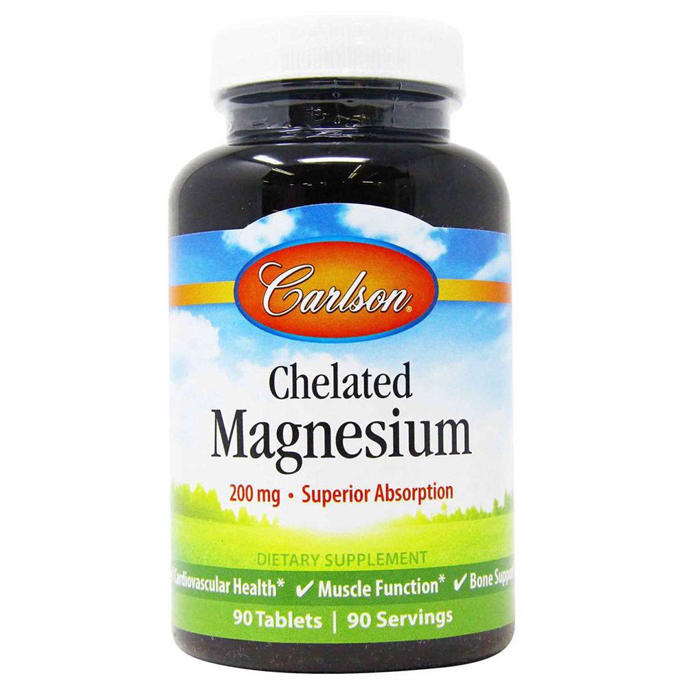 Carlson - Chelated Magnesium 200mg 90 Tablets