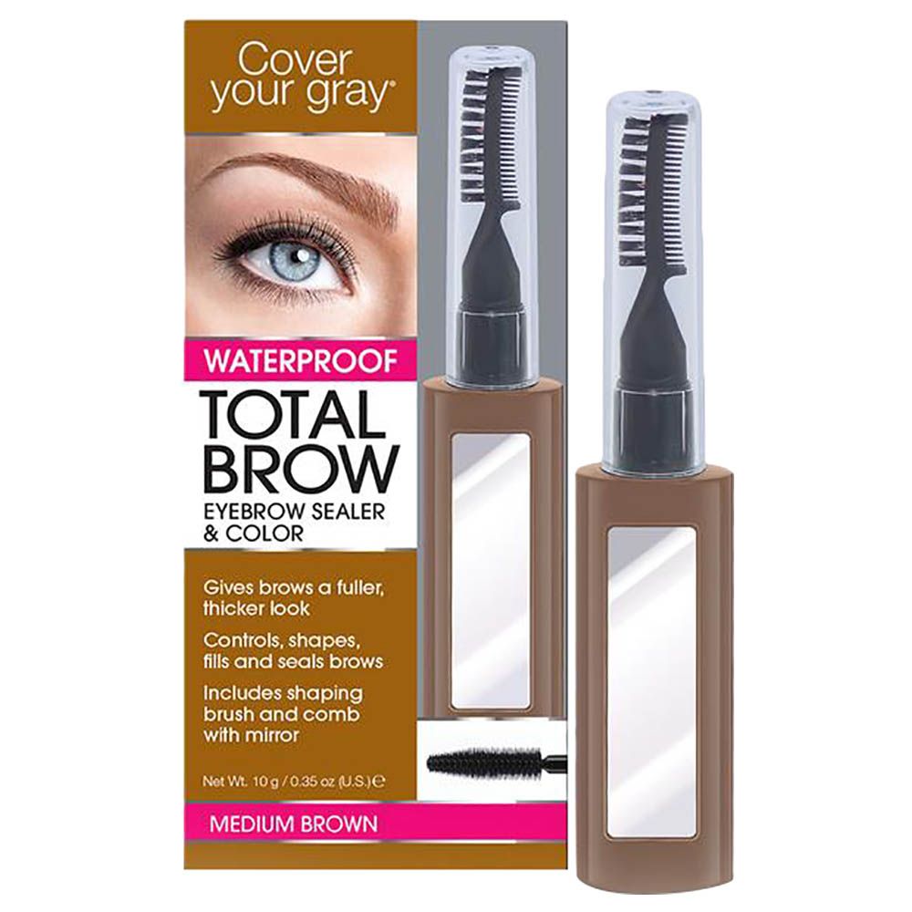 Cover Your Gray Total Brow Eyebrow Sealer - Medium Brown 10g