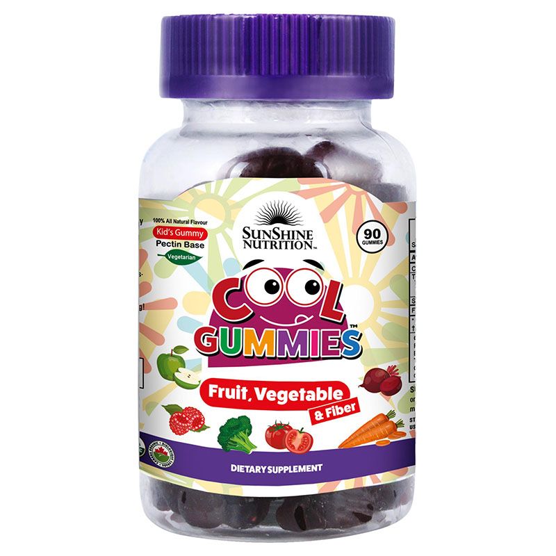 Sunshine Nutrition Cool Gummies Fruit Vegetable & Fiber 90's