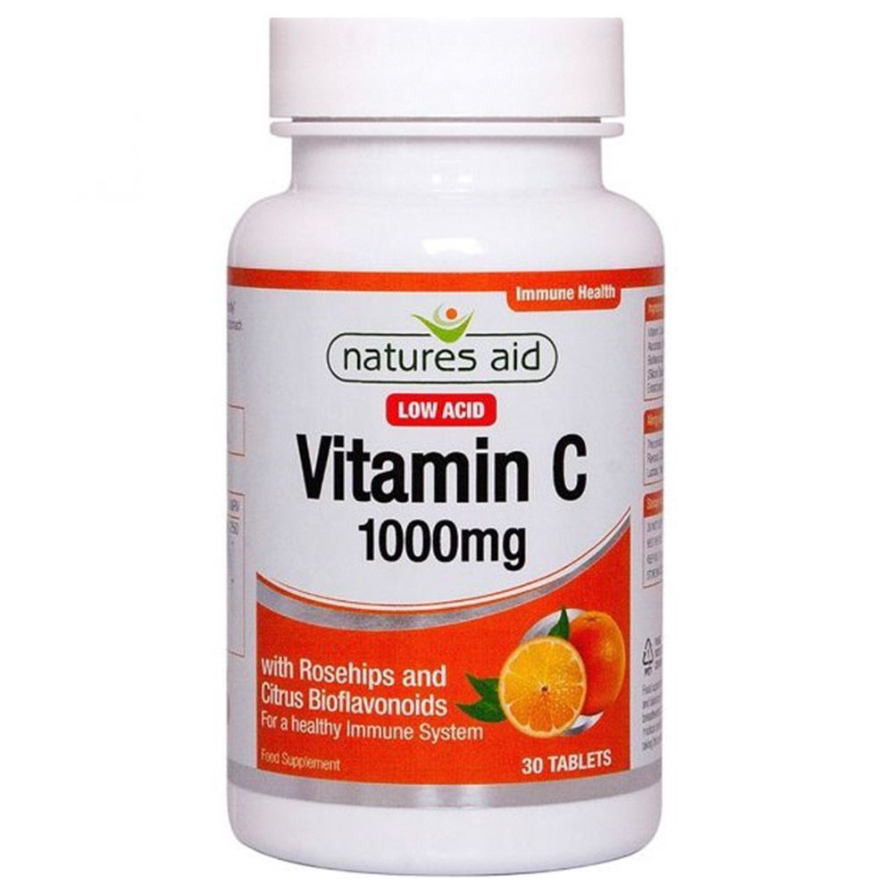 Natures Aid - Vitamin C 1000mg Low Acid - 30 Tablets