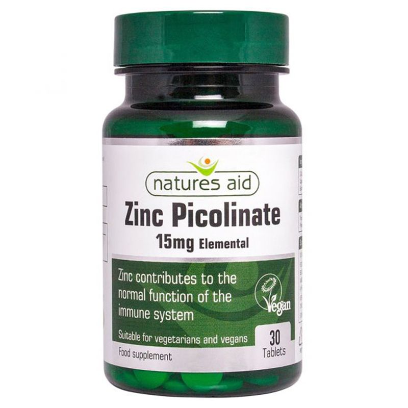 Natures Aid - Zinc Picolinate 15mg - 30 Tablets