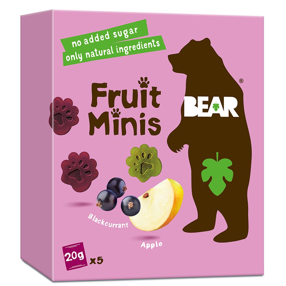 Bear - Paws Apple & Blackcurrant - Pack of 5, Fruit Snack - 20g