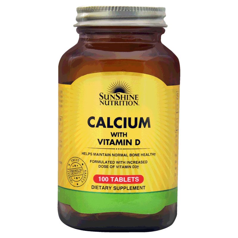 Sunshine Nutrition Calcium With Vitamin D3 100 Tab