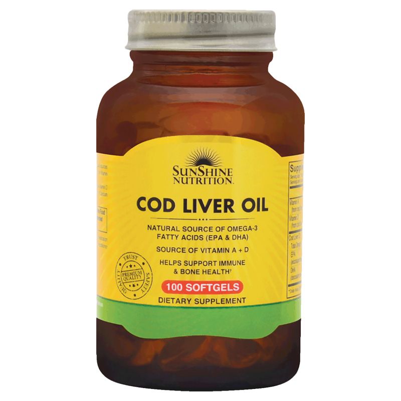 Sunshine Nutrition Cod Liver Oil 100 SoftGel