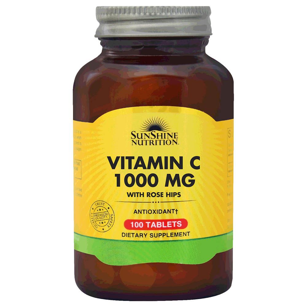 Sunshine Nutrition Vitamin C 1000 Mg With Rosehips 100 Tab