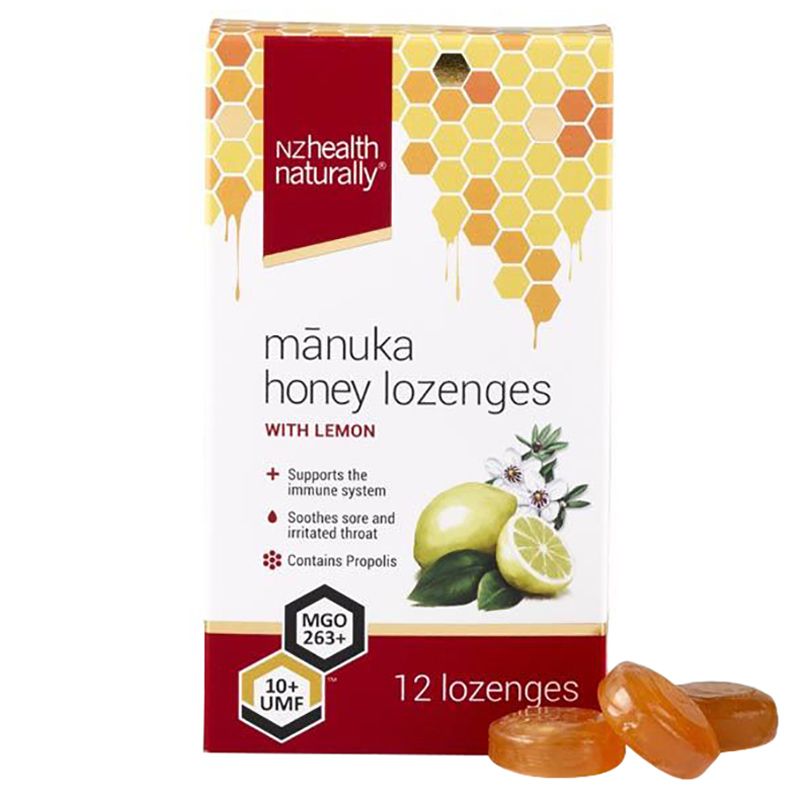 NZ Health - UMF 10+ Manuka Lozenges - Lemon - 12s