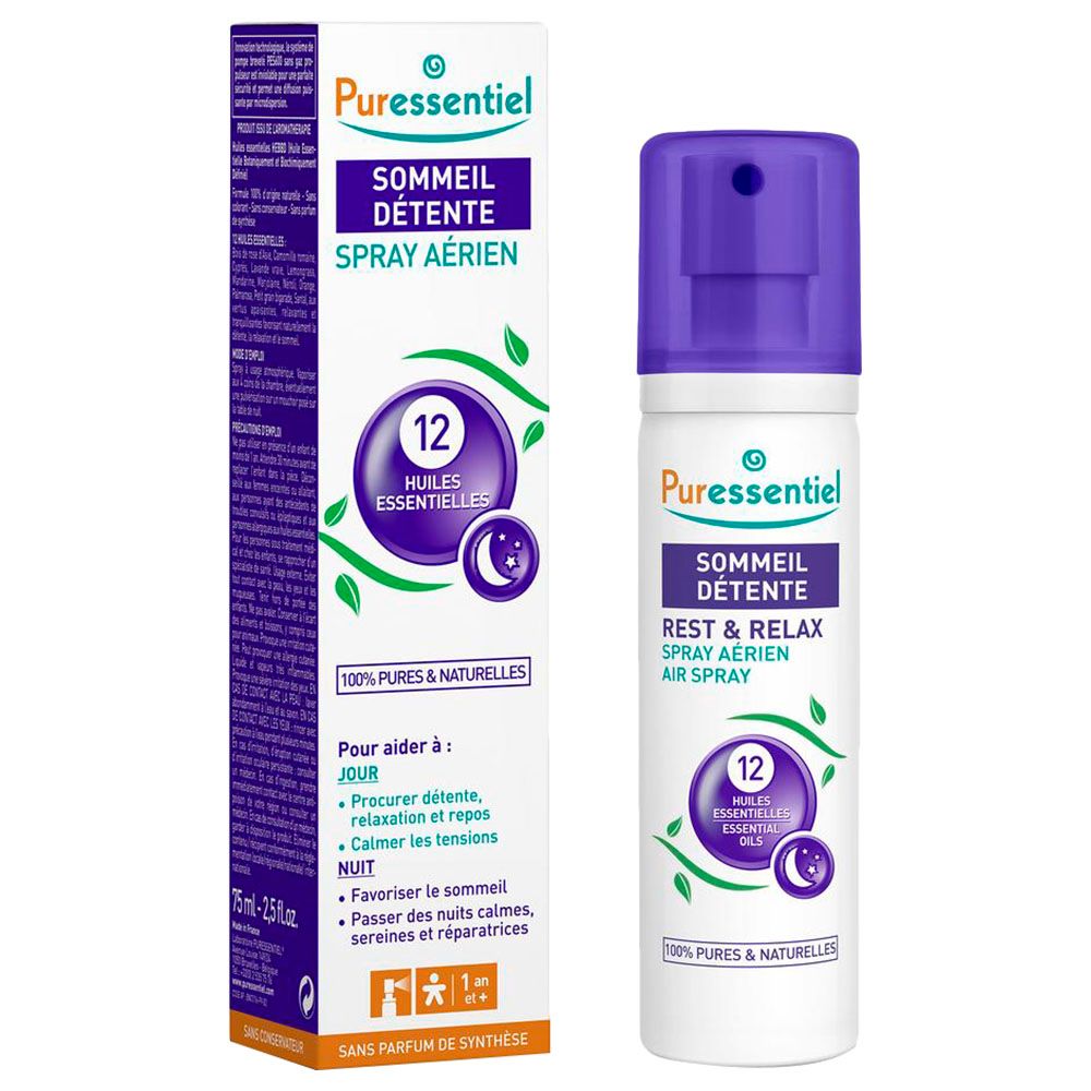 Puressentiel Rest & Relax Spray With 12 Essential Oils 75ml