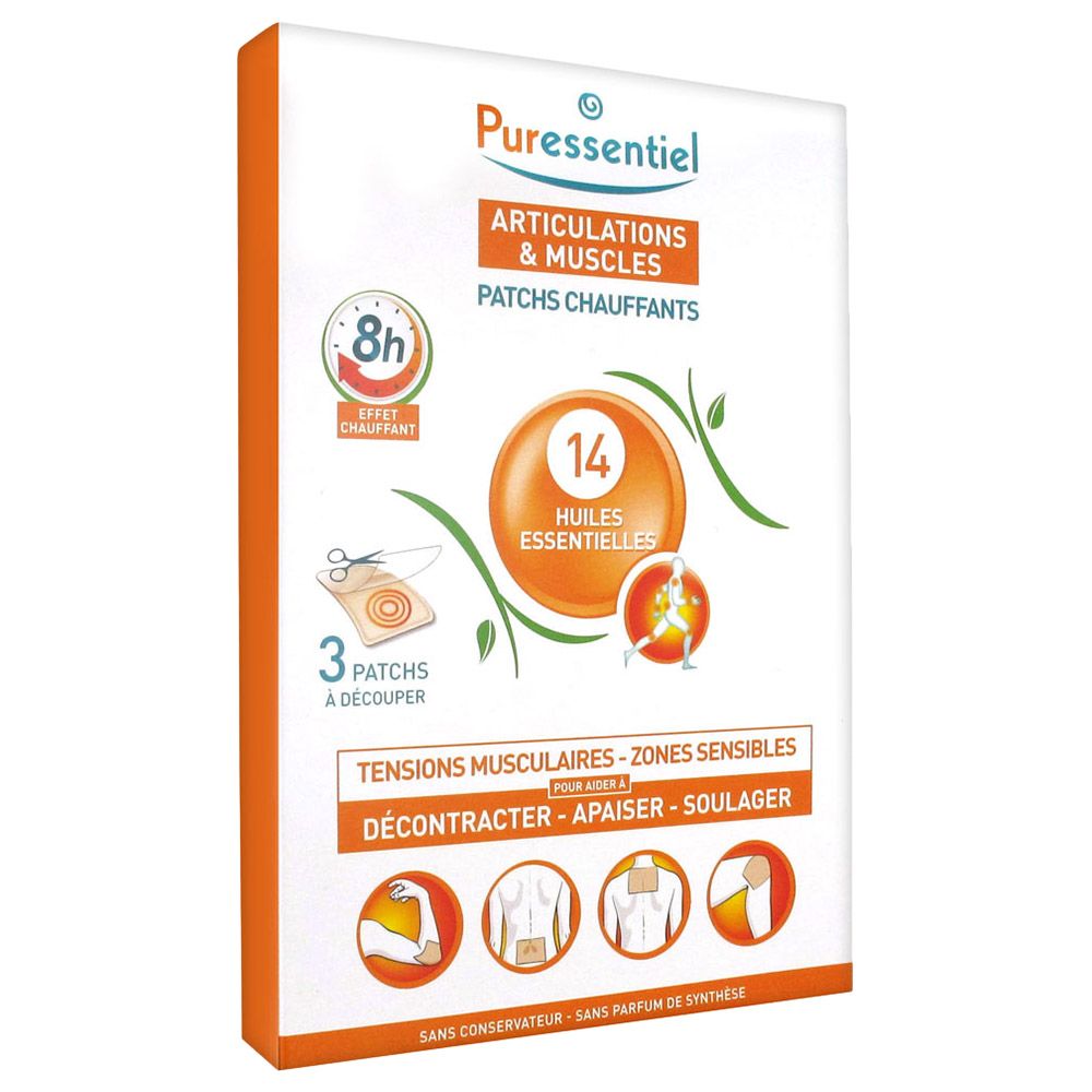 Puressentiel Joints Heating 3 Patches With 14 Essential Oils