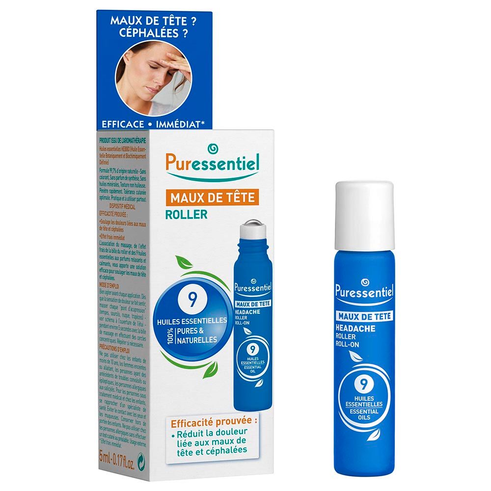 Puressentiel Headache Roller With 9 Essential Oils 5ml