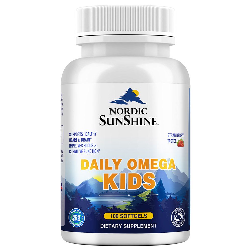 Nordic Sunshine Kids Daily Omega 350mg Chewable 100 Softgels