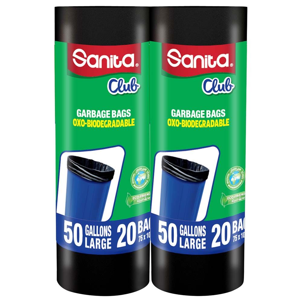 Sanita Club - Garbage Bags Twin Pack Roll - Large - 40pcs