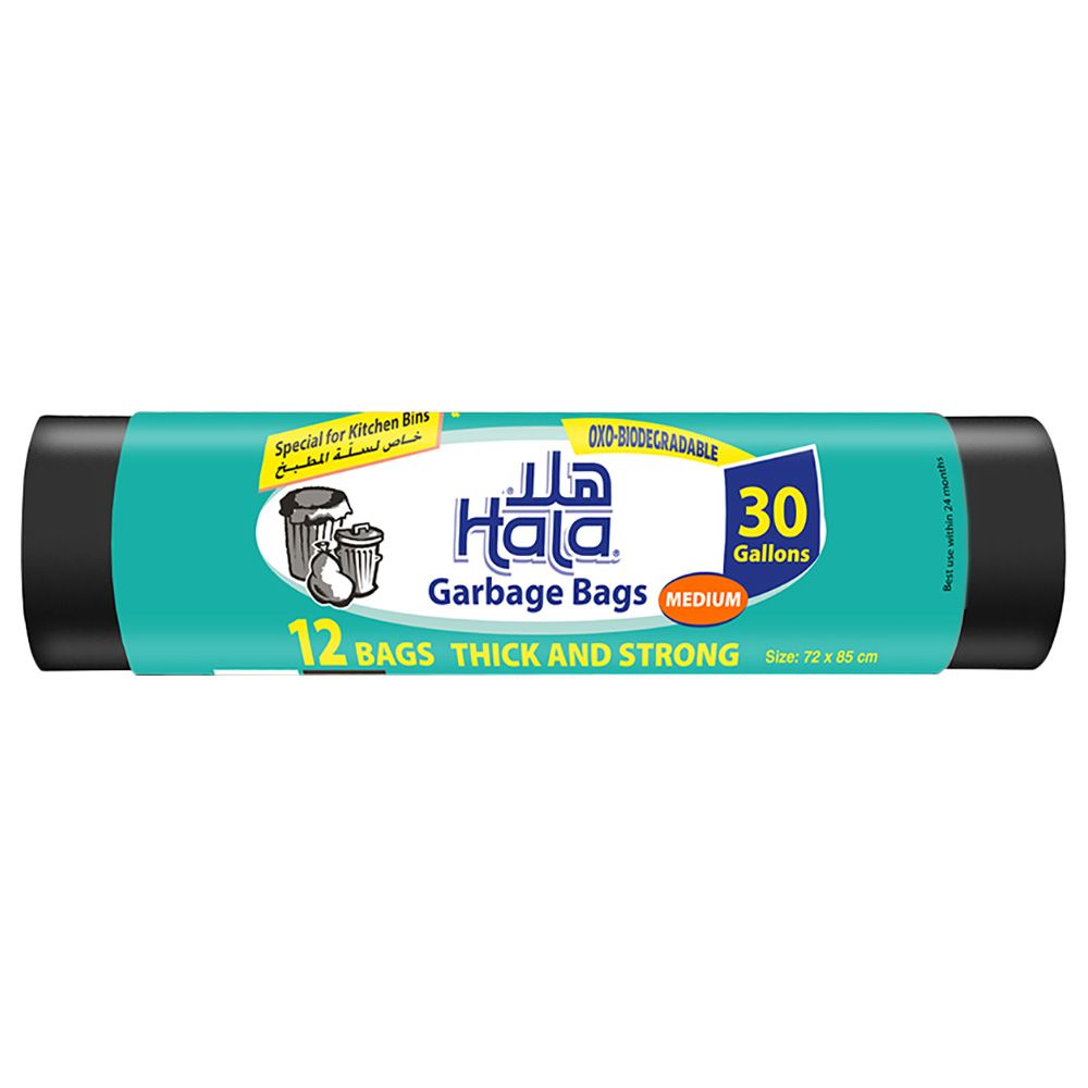 Hala - Garbage Bags Biodegradable - 30 Gallons - 12 Bags