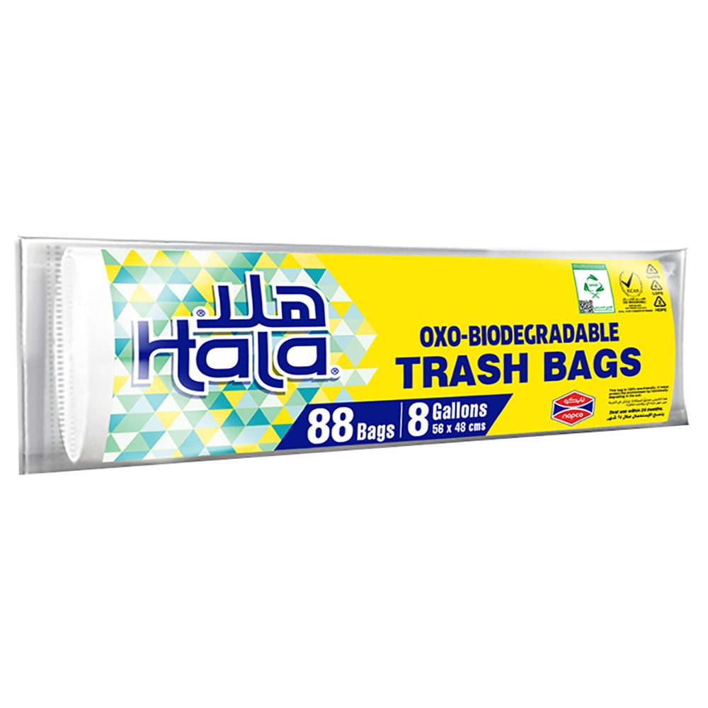 Hala - Trash Bags Biodegradable - 8 Gallons - 88 Bags