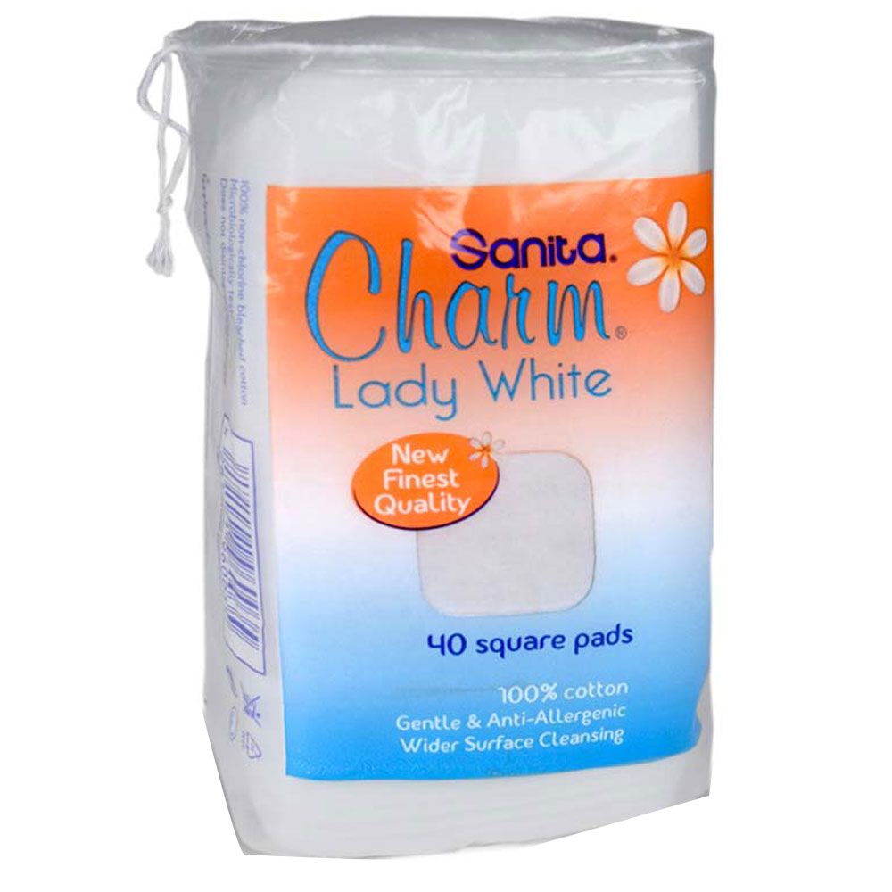 Sanita Charm 100% Cotton Pads 40 Pads