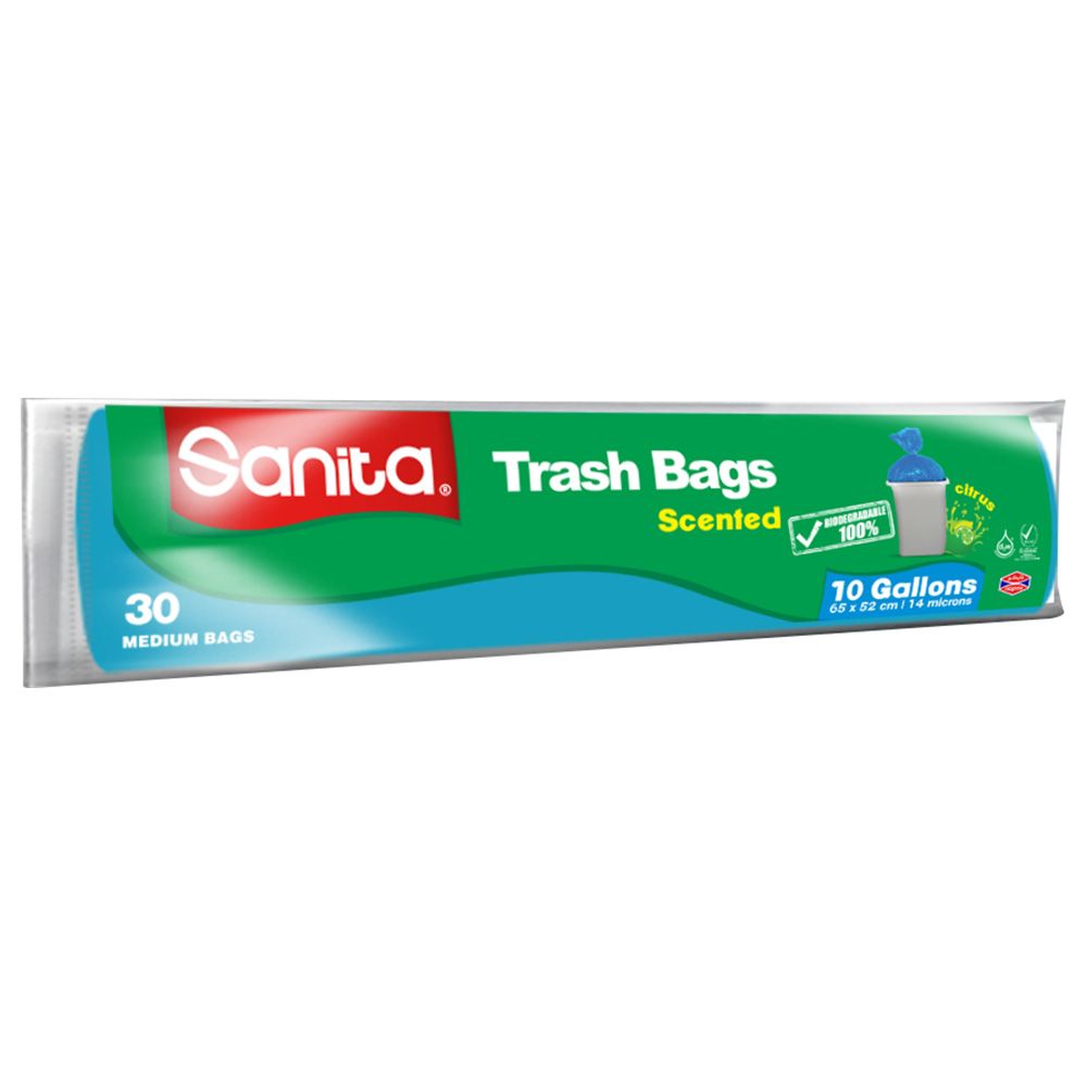 Sanita - Trash Bags Biodegradable 10 Gallons30 Bags