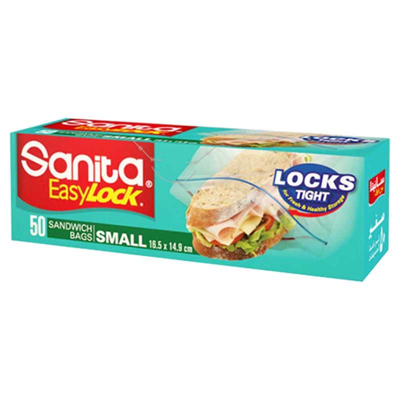 Sanita Easy Zip Lock Food Storage Bags Small 50 Bags