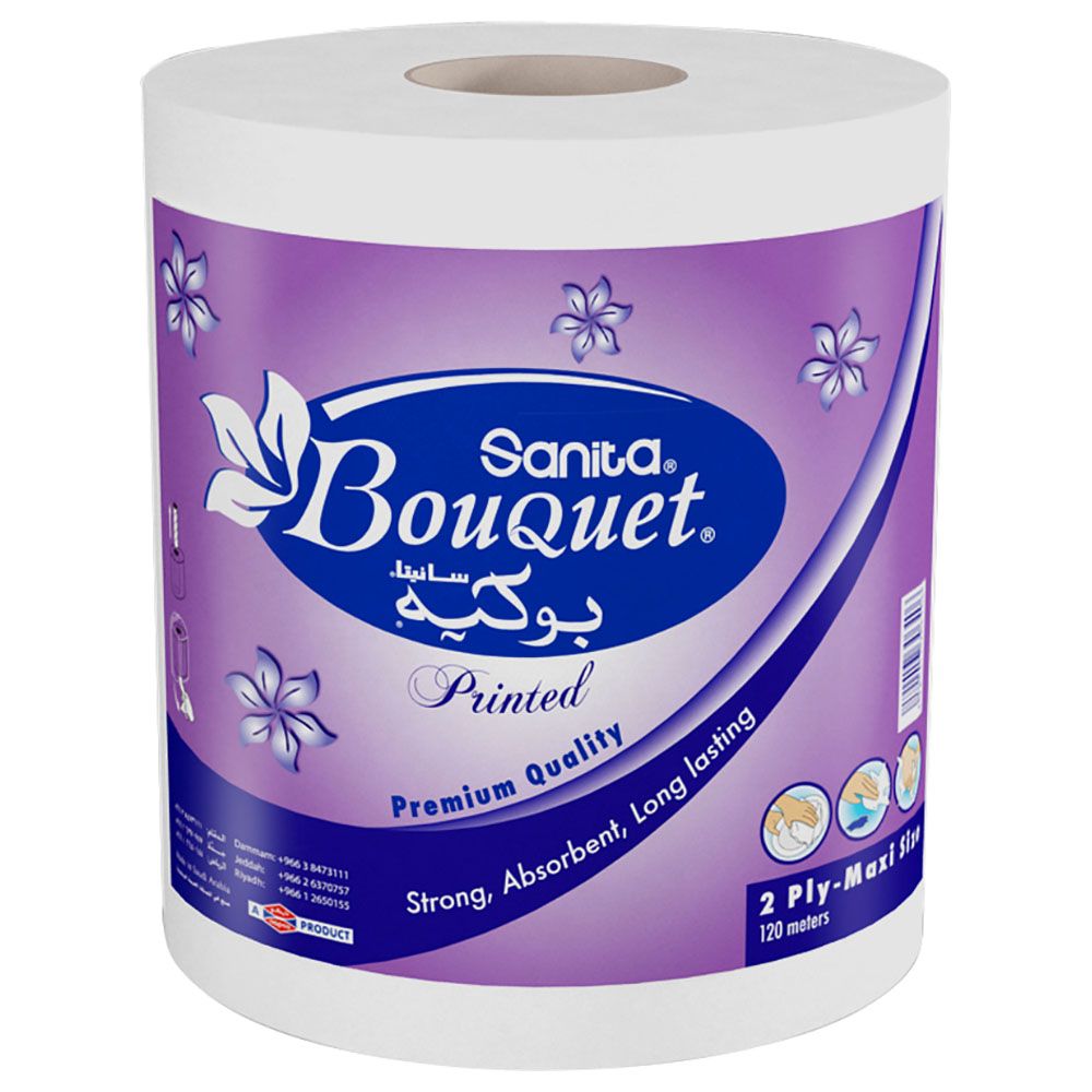 Sanita Bouquet - Maxi Roll 2 Ply 120m