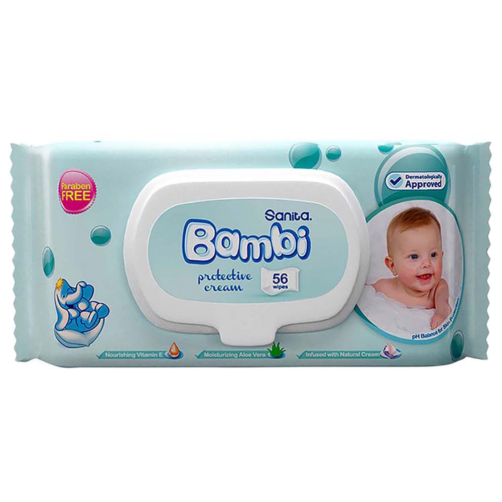 Sanita Bambi - Baby Wet Wipes Aqua Clean - 56 Wipes