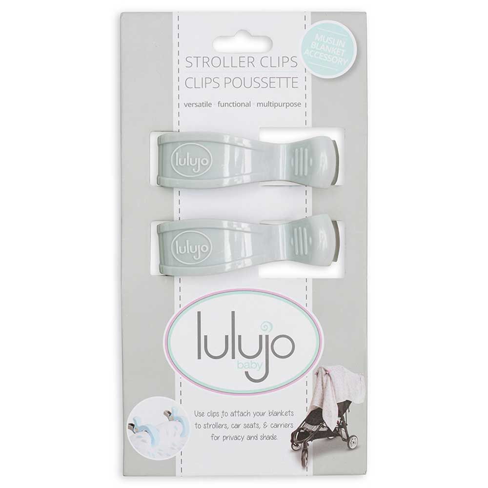 lulujo - Stroller Clips 2-pack - Grey