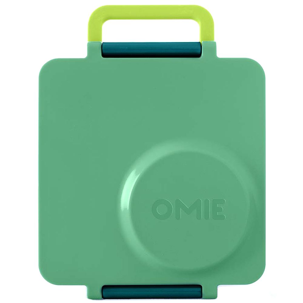 OmieBox - 2nd Gen 3 Compartments Kids Bento Box with Insulated Thermos-Meadow