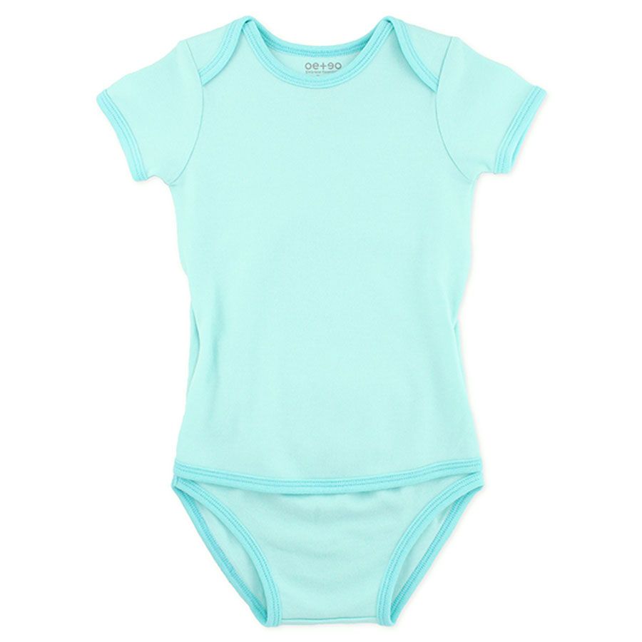 Oeteo - Easyeo Classic Short Sleeve Romper - Aqua Green