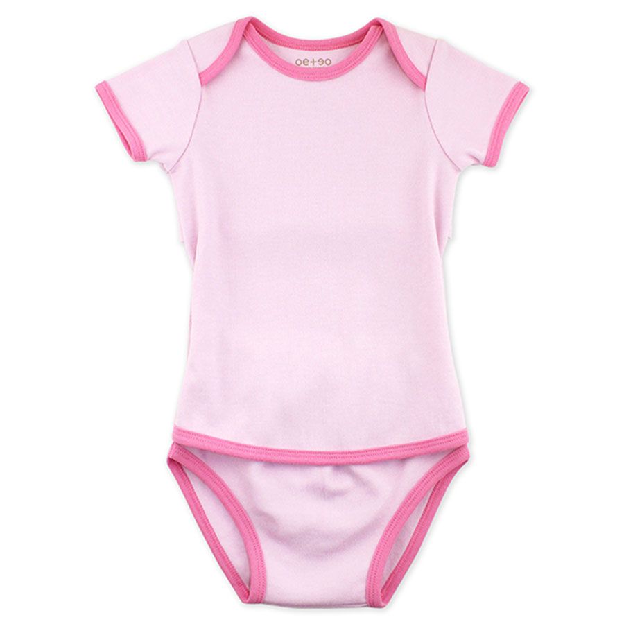 Oeteo - Easyeo Classic Short Sleeve Romper Tender-  Pink