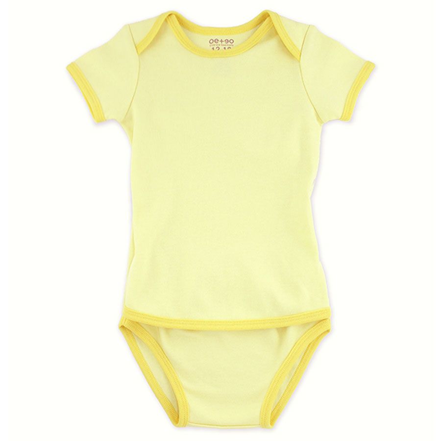 Oeteo - Easyeo Classic Short Sleeve Romper Sandy - Yellow