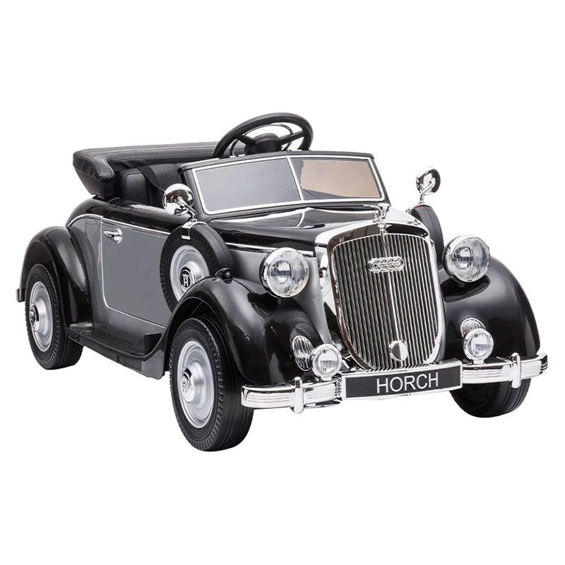 Audi - Retro Horch 930V Powered Vintage Rideon Car - Black - 12V