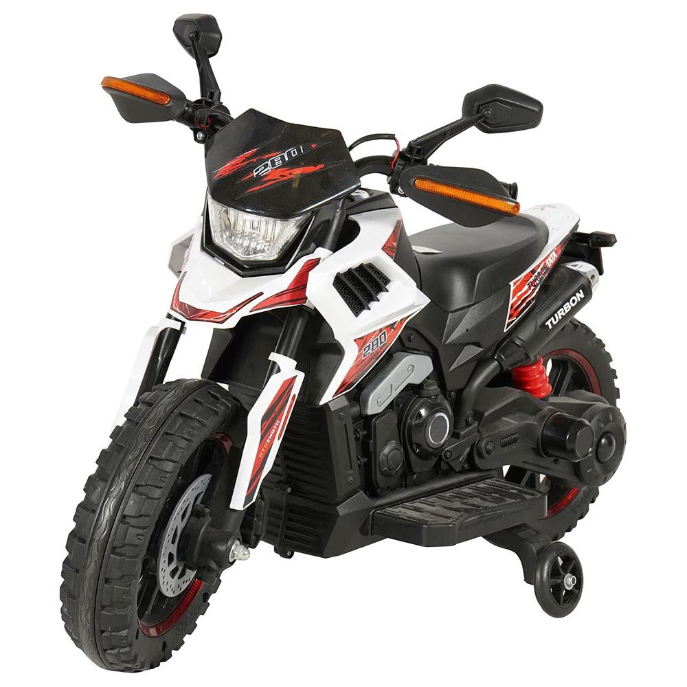 Amsham - KTM Kids Rideon Motorcycle - White - 12V