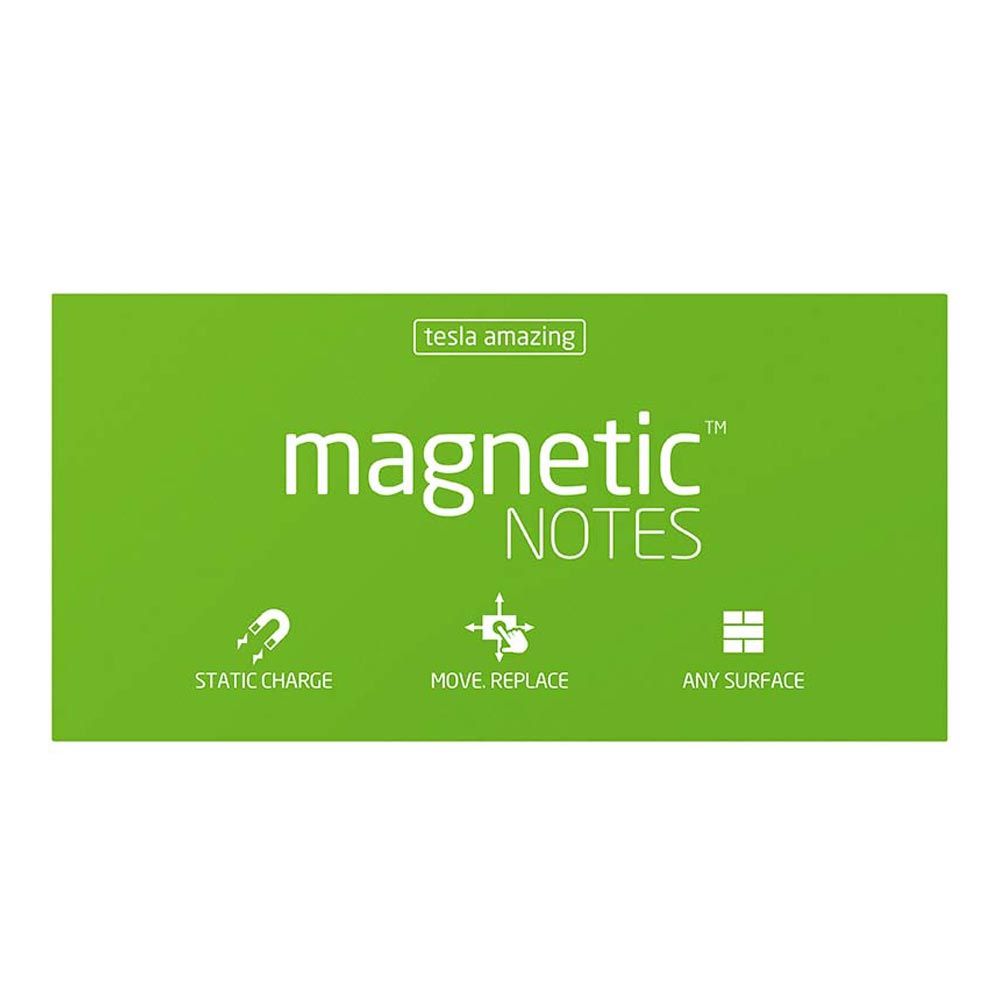 Magnetic Notes - Magnetic Sticky Notes With Static Charge Large Green