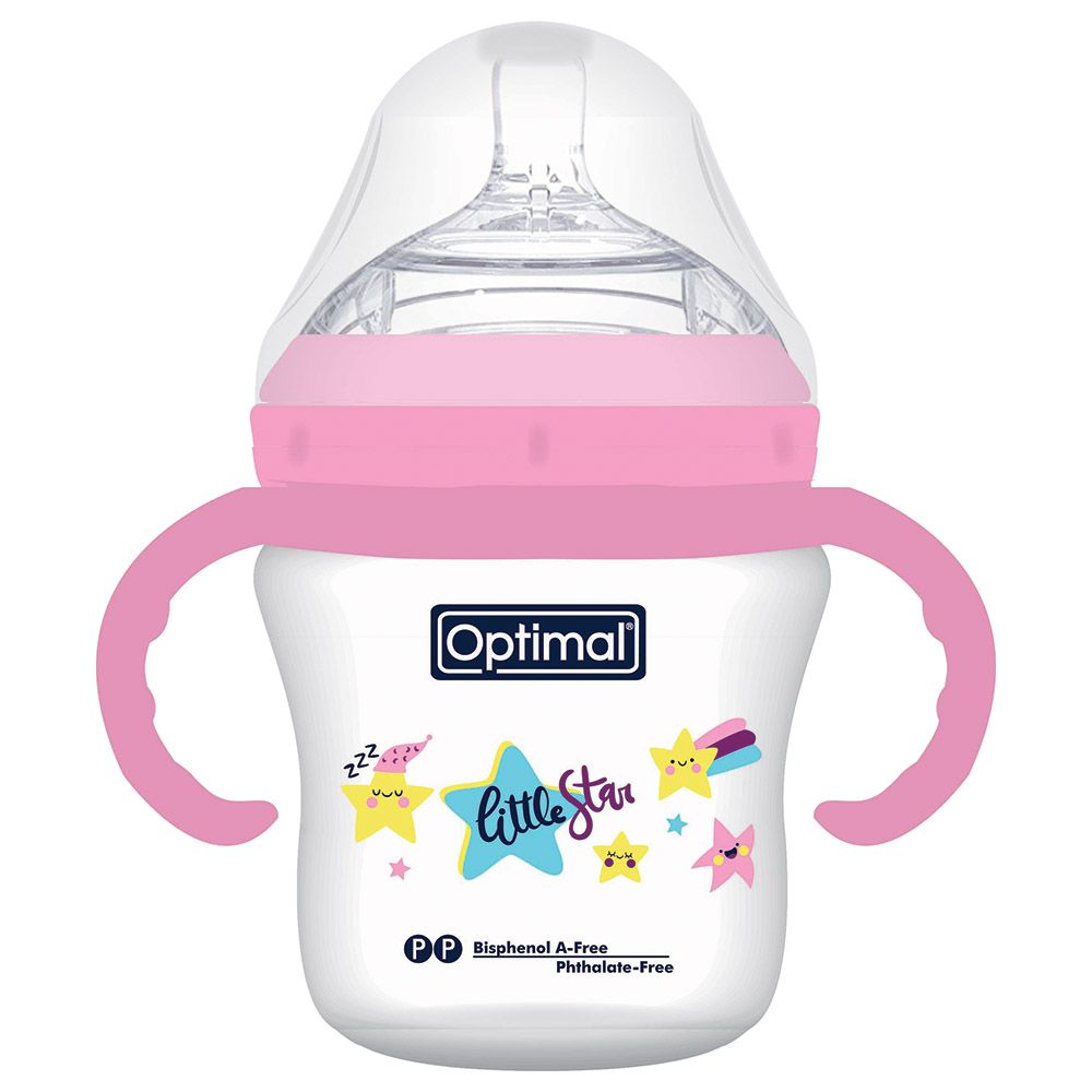 Optimal - Mamilla Extra Wide Neck Bottle w/ Handle - 210ml - Pink