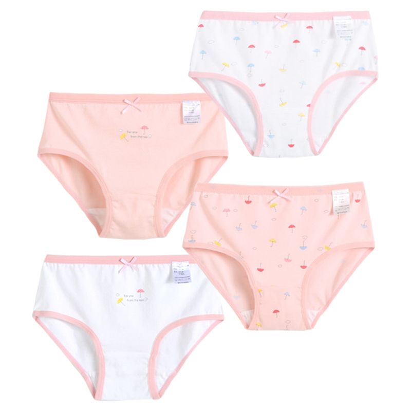 Sugar Rush - Umbrella Briefs Pack Of 4 - White/Peach