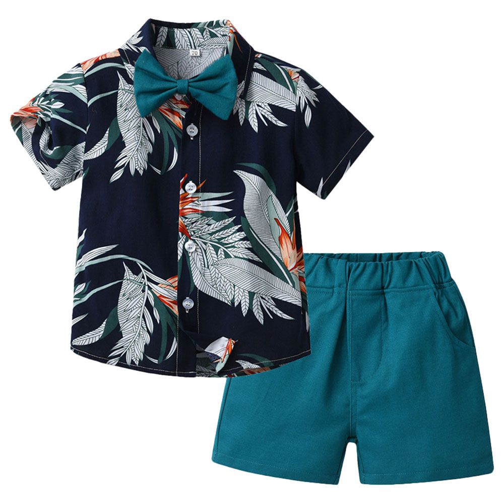 Sugar Rush - 2pc-set - Boys Short Sleeves Shirt & Shorts - Blue